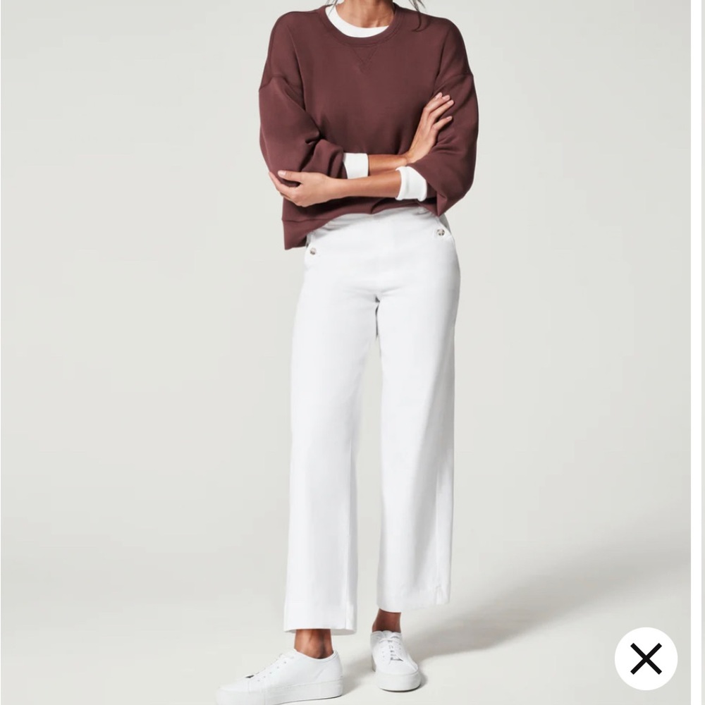 Spanx wide leg cropped pant